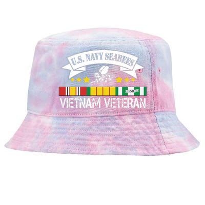 US. Na Vy Sea Bee Vietnam Veteran Flag Tie-Dyed Bucket Hat