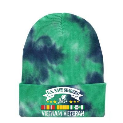 US. Na Vy Sea Bee Vietnam Veteran Flag Tie Dye 12in Knit Beanie