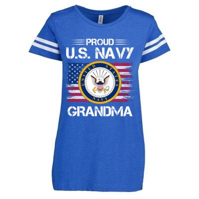 Us Na Vy Proud Grandma Proud Us Na Vy Grandma Veteran Day Funny Gift Enza Ladies Jersey Football T-Shirt