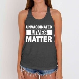 Unvaccinated Lives Matter Women's Knotted Racerback Tank