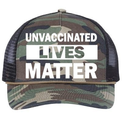 Unvaccinated Lives Matter Retro Rope Trucker Hat Cap