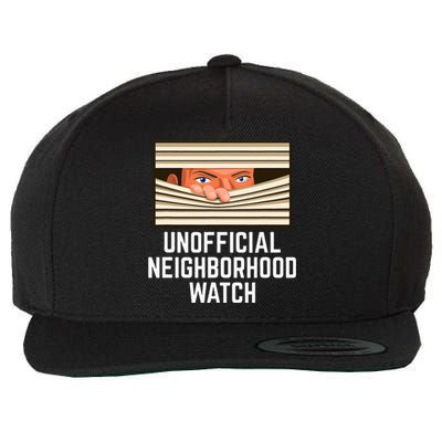 Unofficial Neighborhood Watch Nosy Neighbor Wool Snapback Cap