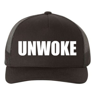 UNWOKE Anti Woke Counter Culture Fake Woke Classic Yupoong Adult 5-Panel Trucker Hat