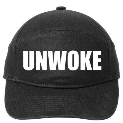 UNWOKE Anti Woke Counter Culture Fake Woke Classic 7-Panel Snapback Hat