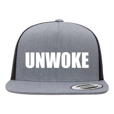 UNWOKE Anti Woke Counter Culture Fake Woke Classic Flat Bill Trucker Hat