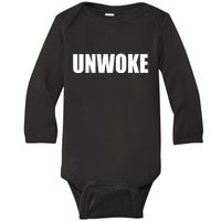 UNWOKE Anti Woke Counter Culture Fake Woke Classic Baby Long Sleeve Bodysuit