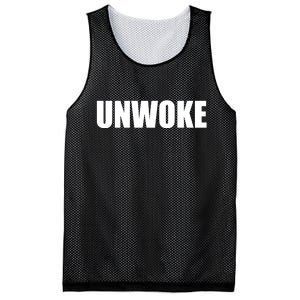 UNWOKE Anti Woke Counter Culture Fake Woke Classic Mesh Reversible Basketball Jersey Tank