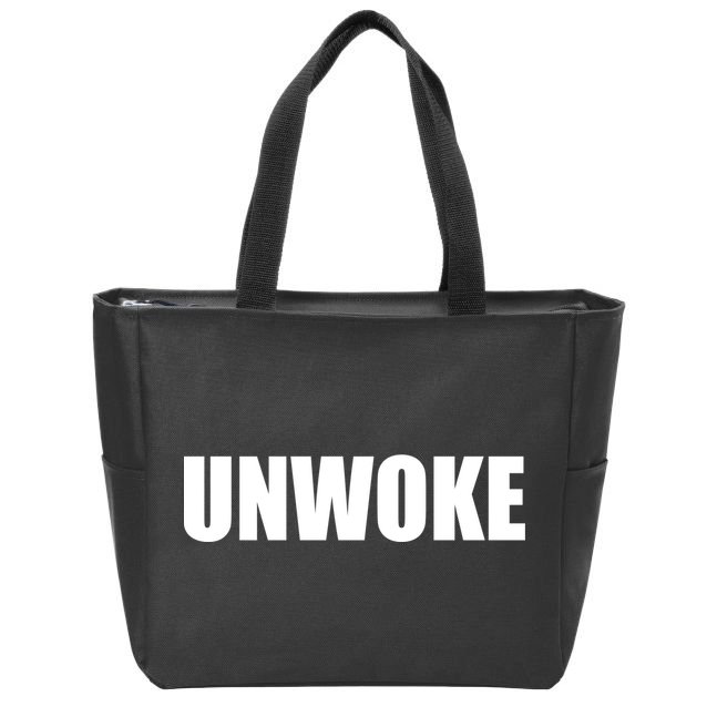 UNWOKE Anti Woke Counter Culture Fake Woke Classic Zip Tote Bag