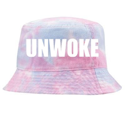 UNWOKE Anti Woke Counter Culture Fake Woke Classic Tie-Dyed Bucket Hat