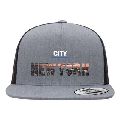 Urban New York City Skyline North America Flat Bill Trucker Hat