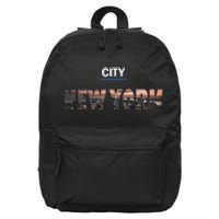 Urban New York City Skyline North America 16 in Basic Backpack