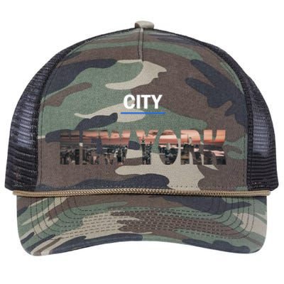 Urban New York City Skyline North America Retro Rope Trucker Hat Cap