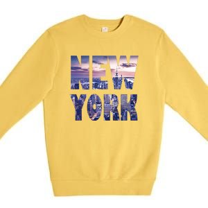 Urban New York City Skyline North America Souvenir Pride Premium Crewneck Sweatshirt