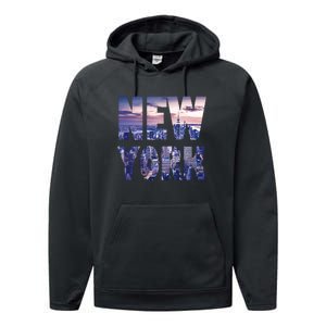 Urban New York City Skyline North America Souvenir Pride Performance Fleece Hoodie