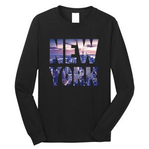 Urban New York City Skyline North America Souvenir Pride Long Sleeve Shirt