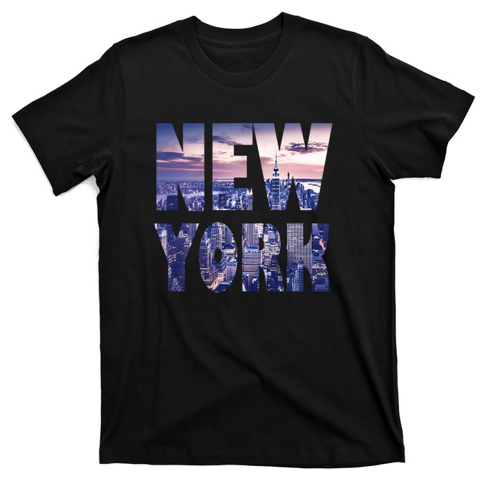 Urban New York City Skyline North America Souvenir Pride T-Shirt