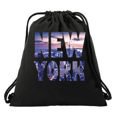 Urban New York City Skyline North America Souvenir Pride Drawstring Bag