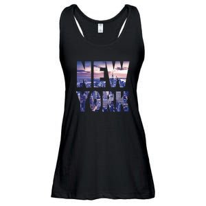 Urban New York City Skyline North America Souvenir Pride Ladies Essential Flowy Tank