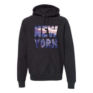 Urban New York City Skyline North America Souvenir Pride Premium Hoodie