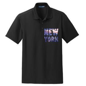 Urban New York City Skyline North America Souvenir Pride Dry Zone Grid Polo