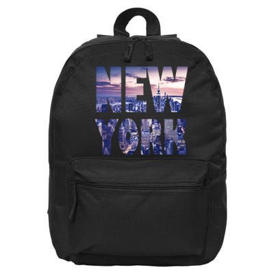 Urban New York City Skyline North America Souvenir Pride 16 in Basic Backpack