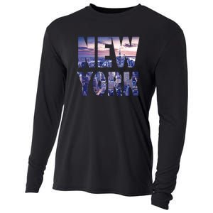 Urban New York City Skyline North America Souvenir Pride Cooling Performance Long Sleeve Crew