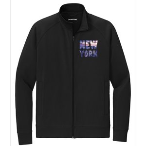 Urban New York City Skyline North America Souvenir Pride Stretch Full-Zip Cadet Jacket