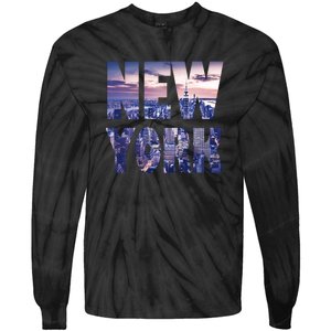 Urban New York City Skyline North America Souvenir Pride Tie-Dye Long Sleeve Shirt