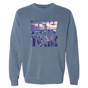 Urban New York City Skyline North America Souvenir Pride Garment-Dyed Sweatshirt