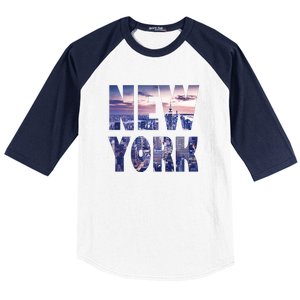 Urban New York City Skyline North America Souvenir Pride Baseball Sleeve Shirt