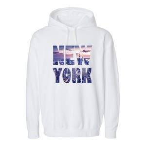 Urban New York City Skyline North America Souvenir Pride Garment-Dyed Fleece Hoodie