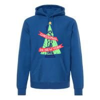 Usa New York City Statue Of Liberty Christmas Tree Great Gift Premium Hoodie