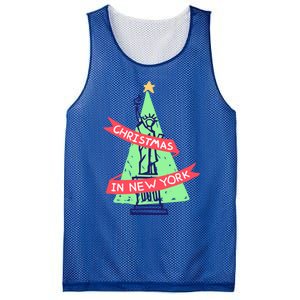 Usa New York City Statue Of Liberty Christmas Tree Great Gift Mesh Reversible Basketball Jersey Tank