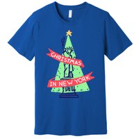 Usa New York City Statue Of Liberty Christmas Tree Great Gift Premium T-Shirt