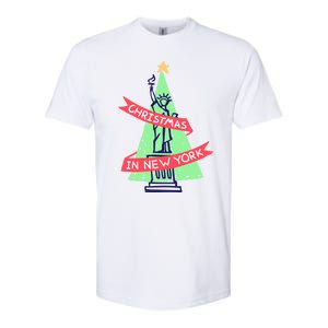 Usa New York City Statue Of Liberty Christmas Tree Great Gift Softstyle CVC T-Shirt