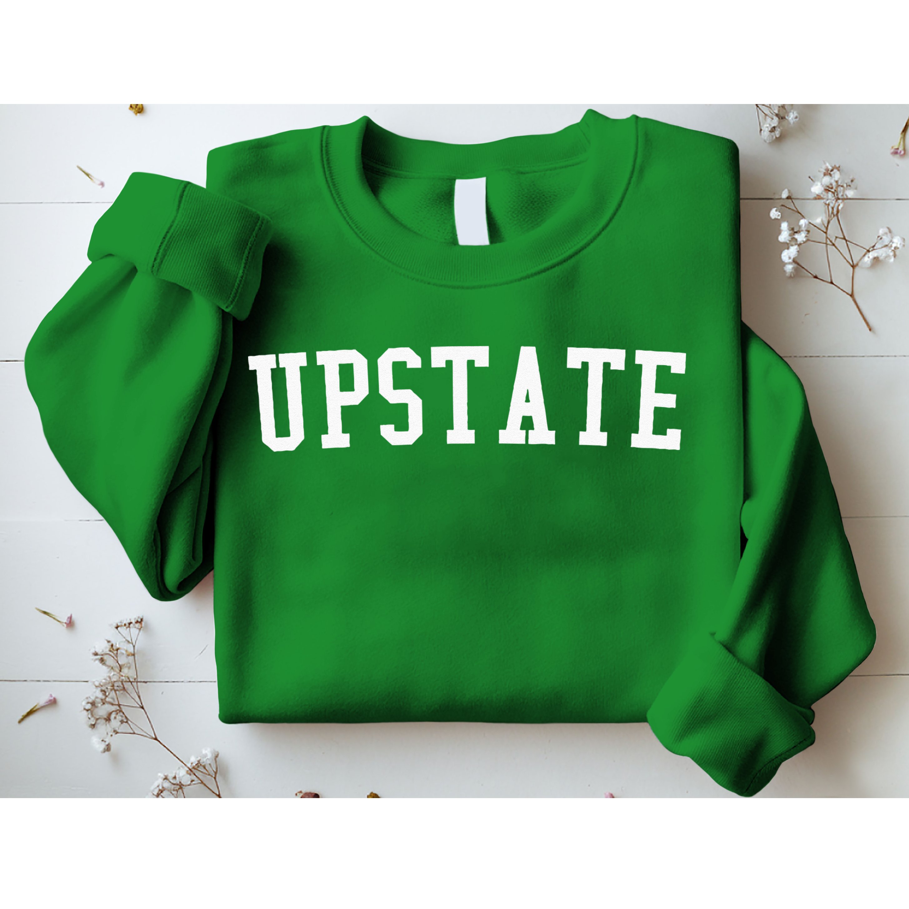 Upstate New York Prep Block Lettering Vintage Style Sweatshirt