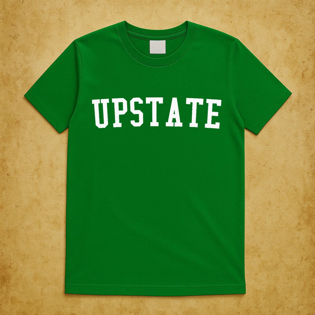 Upstate New York Prep Block Lettering Vintage Style T-Shirt