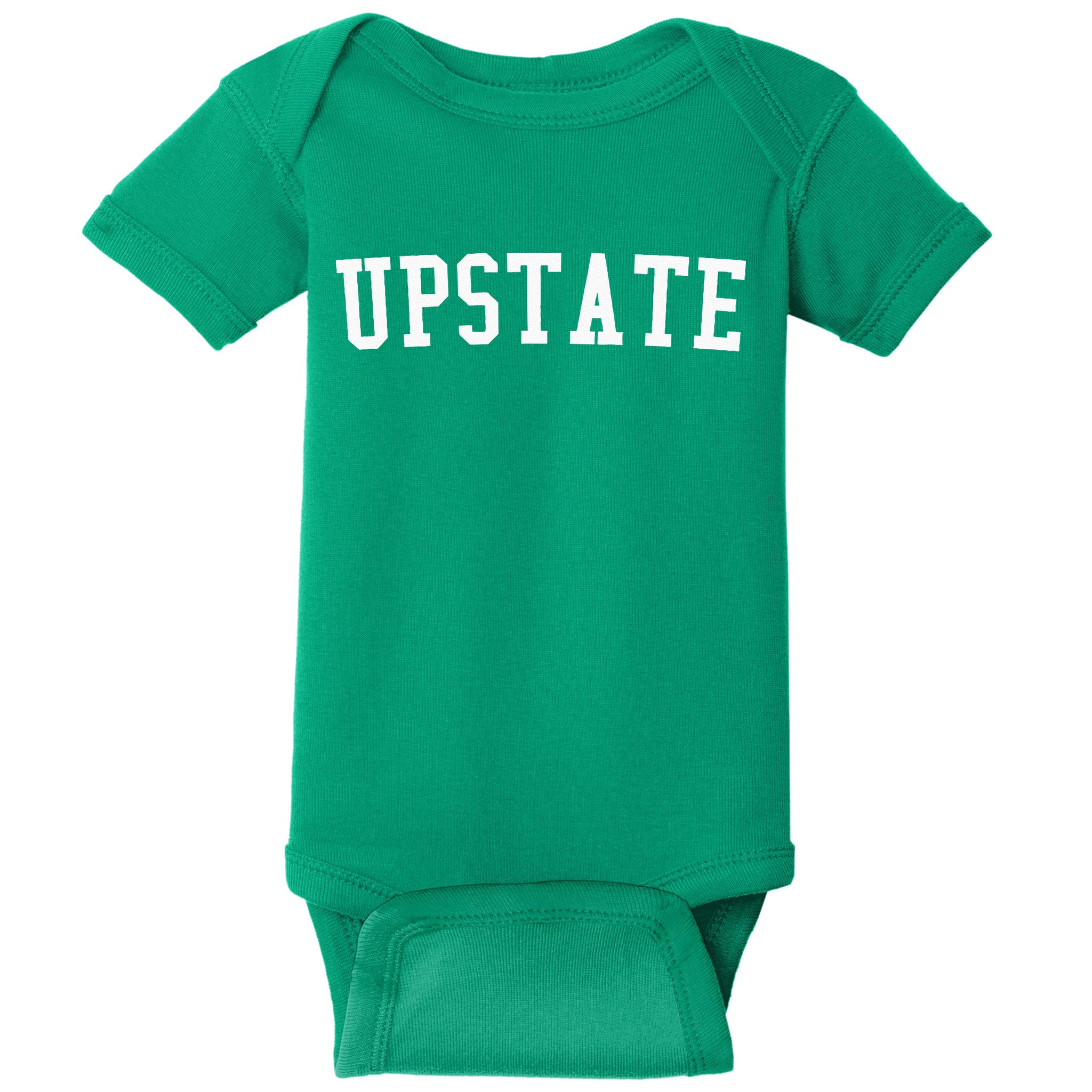Upstate New York Prep Block Lettering Vintage Style Baby Bodysuit