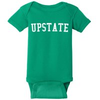 Upstate New York Prep Block Lettering Vintage Style Baby Bodysuit