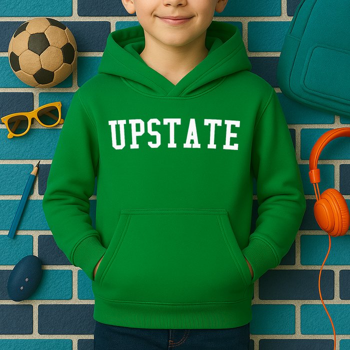Upstate New York Prep Block Lettering Vintage Style Kids Hoodie