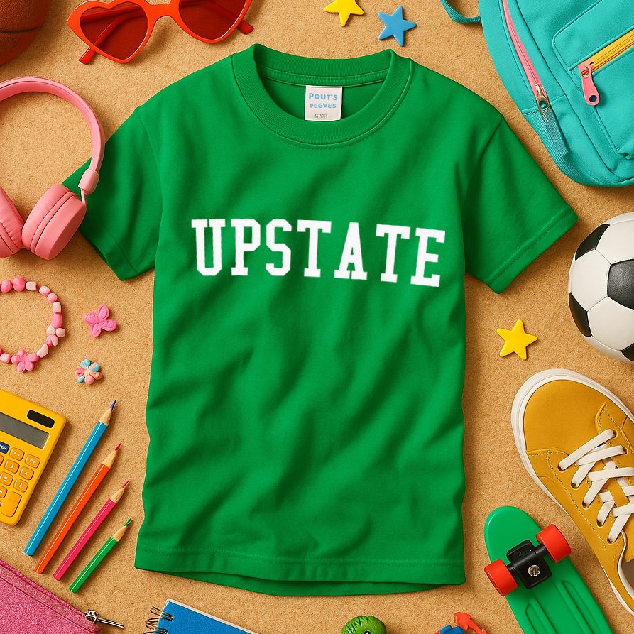 Upstate New York Prep Block Lettering Vintage Style Kids T-Shirt