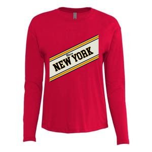 Utica New York Varsity Logo Womens Cotton Relaxed Long Sleeve T-Shirt