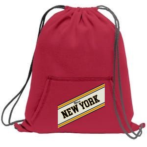 Utica New York Varsity Logo Sweatshirt Cinch Pack Bag