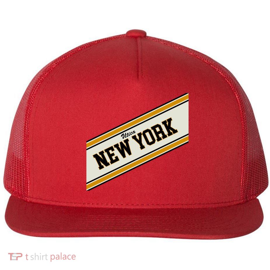 Utica New York Varsity Logo Flatbill Hat