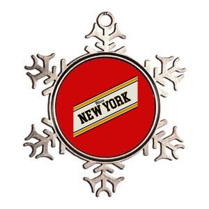 Utica New York Varsity Logo Metallic Star Ornament