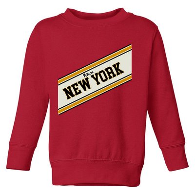 Utica New York Varsity Logo Toddler Sweatshirt