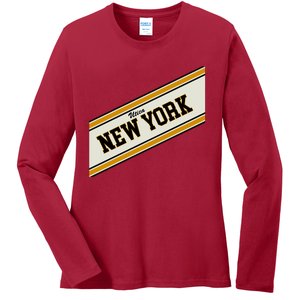 Utica New York Varsity Logo Ladies Long Sleeve Shirt