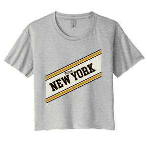 Utica New York Varsity Logo Women's Crop Top Tee