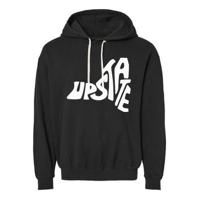 Upstate New York Ny State Shape Garment-Dyed Fleece Hoodie
