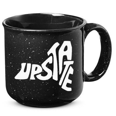 Upstate New York Ny State Shape 15oz Campfire Ceramic Mug